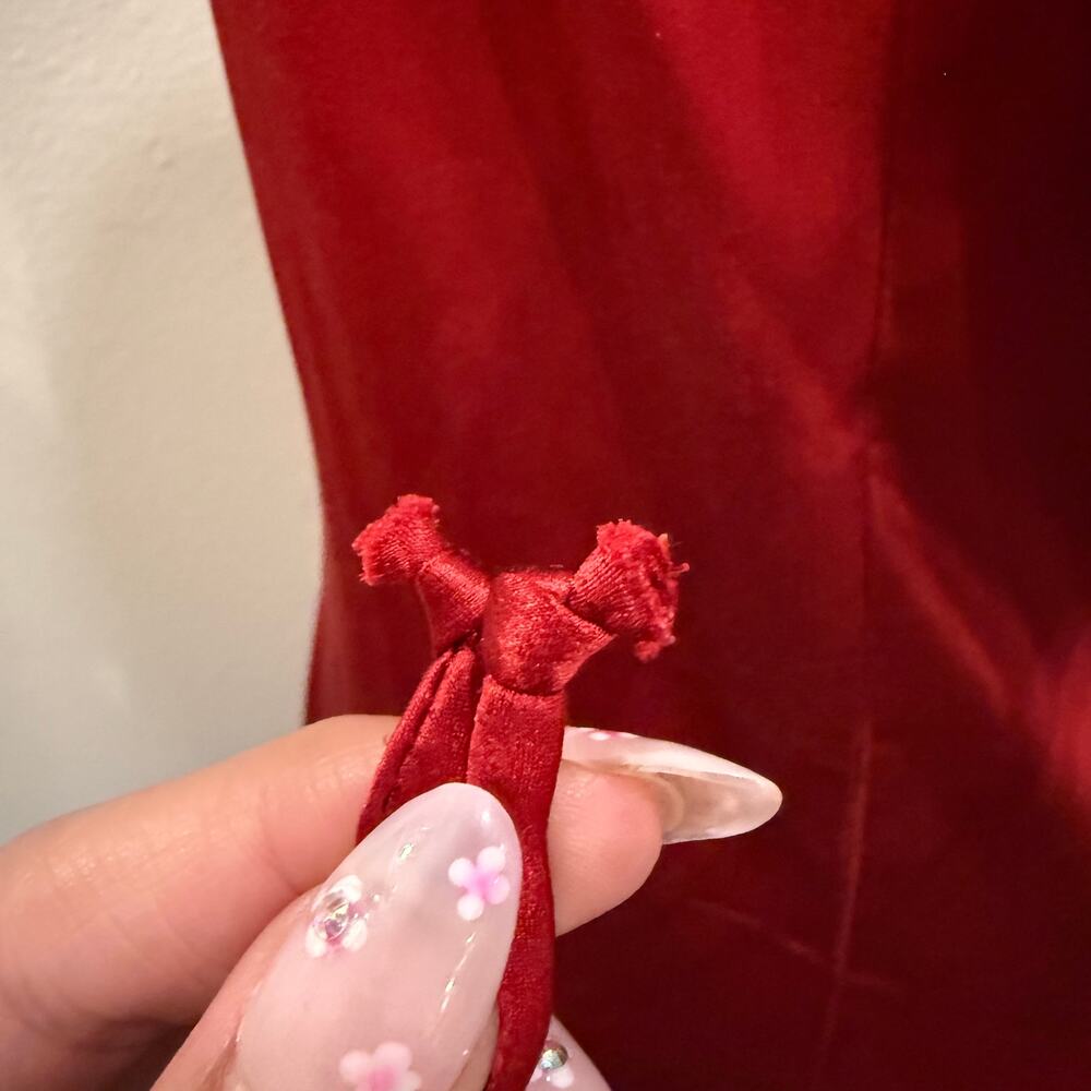 Reformation Red 100% Silk Satin Slip Maxi Dress Cocktail Elegant Quiet Luxury S - Picture 6 of 10